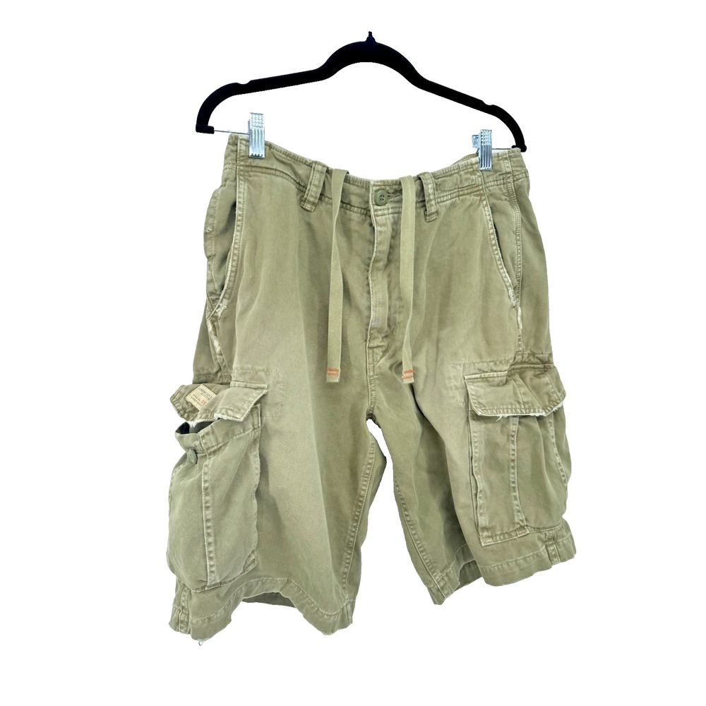 VTG Y2K American Eagle Faded Military Fatigue Drawstring Green utility grunge 32